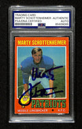 Marty Schottenheimer Signed/Auto 1971 Topps RC Card #3 Patriots PSA/DNA 195094