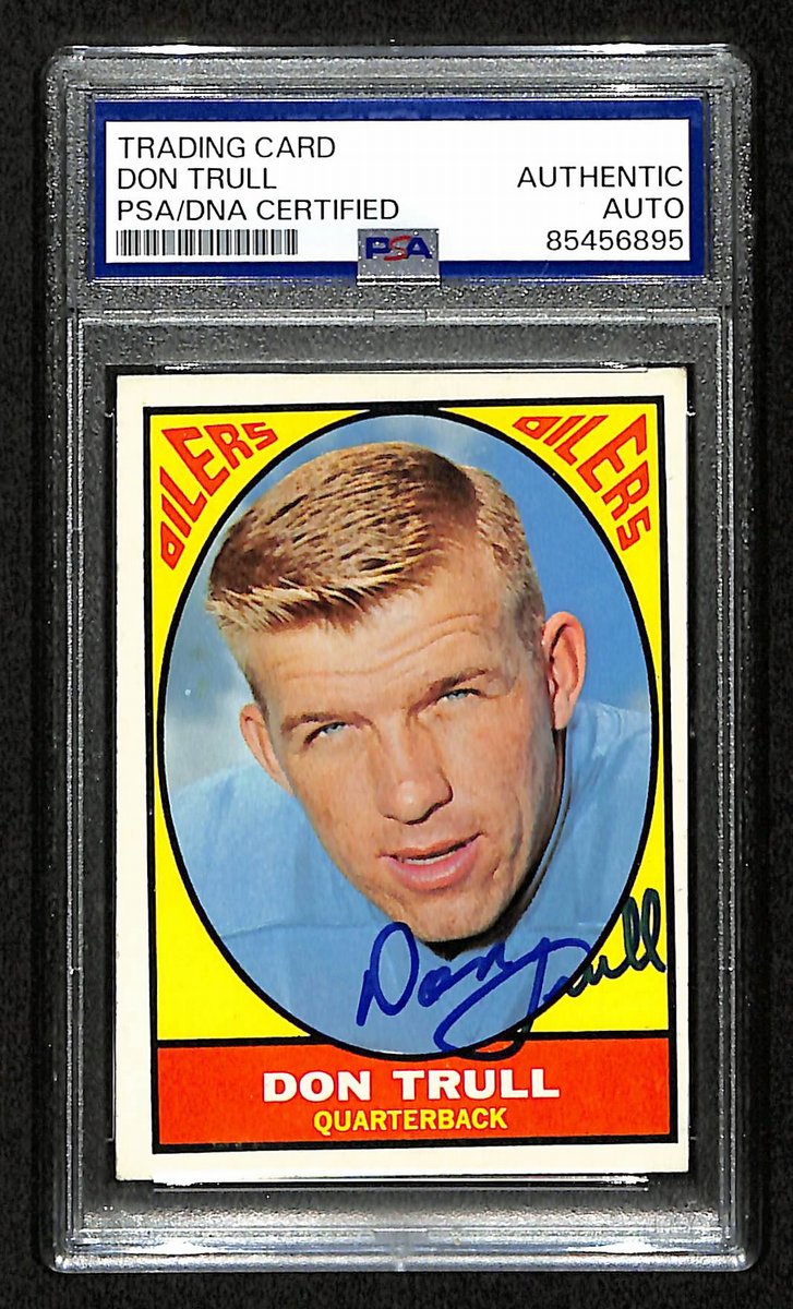 Don Trull Signed/Autographed 1967 Topps Card #45 Houston Oilers PSA/DNA 195072