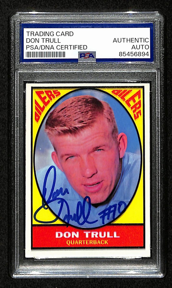 Don Trull Signed/Autographed 1967 Topps Card #45 Houston Oilers PSA/DNA 195073