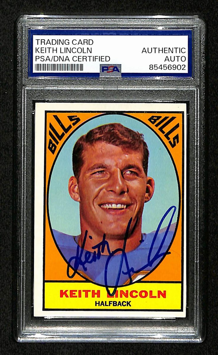 Keith Lincoln Signed/Auto 1967 Topps Card #15 Buffalo Bills PSA/DNA 195075