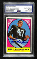 Kent McLoughan Signed/Auto 1967 Topps Card #112 Oakland Raiders PSA/DNA 195078
