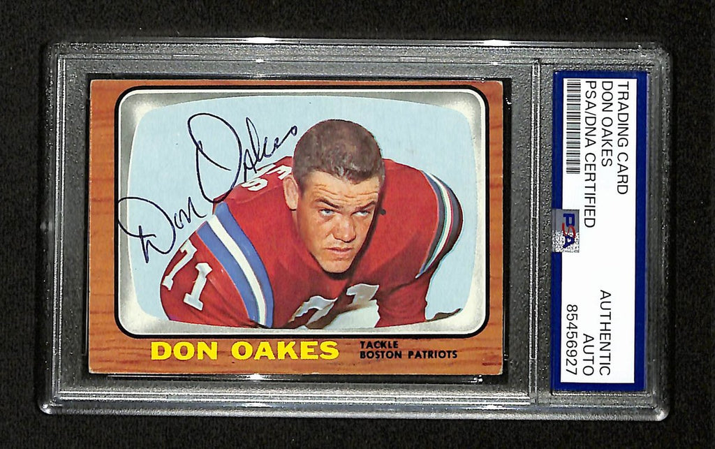 Don Oakes Signed/Auto 1966 Topps Card #11 Boston Patriots PSA/DNA 195087