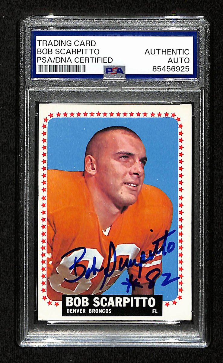 Bob Scarpitto Signed/Auto 1964 Topps Card #59 Denver Broncos PSA/DNA 195098