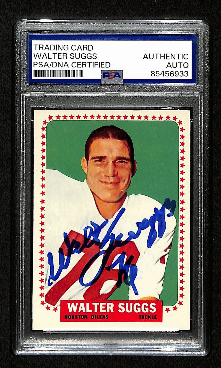 Walter Suggs Signed/Auto 1964 Topps Card #84 Houston Oilers PSA/DNA 195101