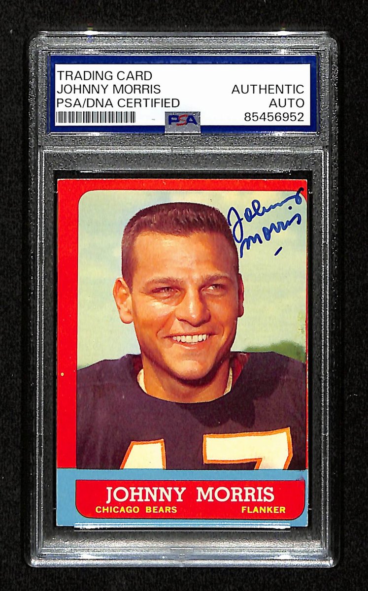 Johnny Morris Signed/Auto 1963 Topps Card #63 Chicago Bears PSA/DNA 195112