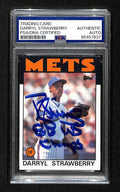 Darryl Strawberry Signed/Inscr 1986 Topps Card #80 New York Mets PSA/DNA 194799