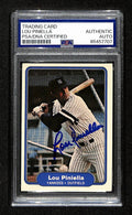 Lou Piniella Signed/Auto 1982 Fleer Card #48 New York Yankees PSA/DNA 194804