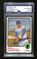 Lou Piniella Signed/Auto 1973 Topps Card #140 Kansas City Royals PSA/DNA 194805