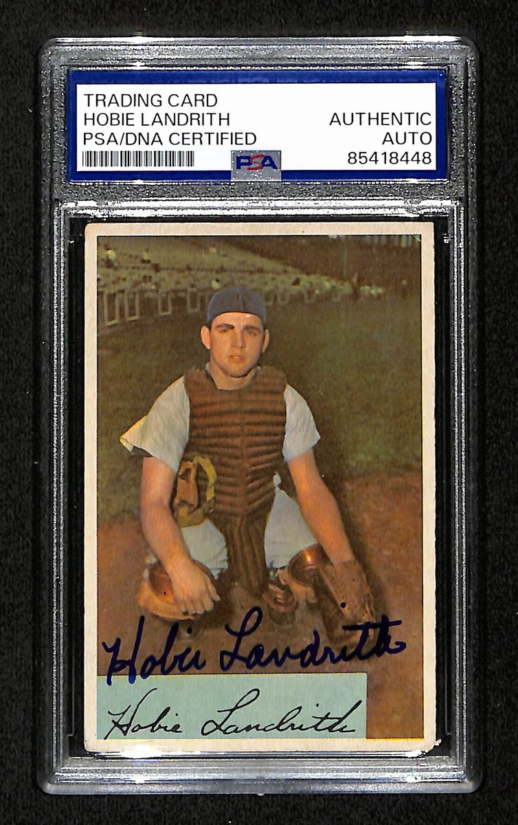 Hobie Landrith Signed/Autographed 1954 Bowman Card #220 Redlegs PSA/DNA 194819