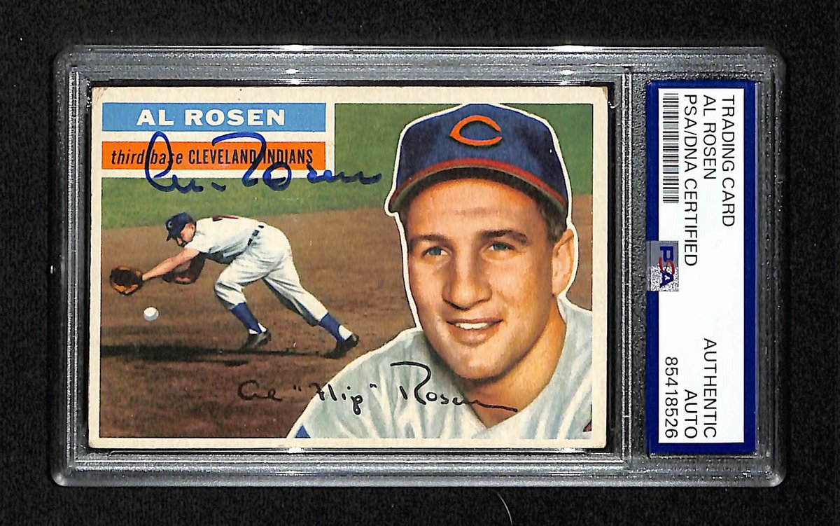Al Rosen Signed/Autographed 1956 Topps Card #35 Cleveland Indians PSA/DNA 194870