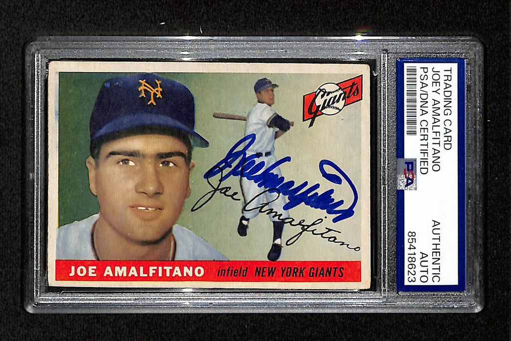 Joe Amalfitano Signed/Auto 1955 Topps Card #144 New York Giants PSA/DNA 195378