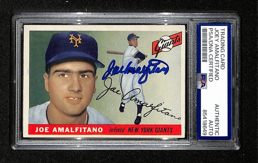 Joe Amalfitano Signed/Auto 1955 Topps Card #144 New York Giants PSA/DNA 195379