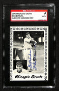 Zeke Bonura Signed/Auto 1976 Chicago's Greats Card Chicago White Sox SGC 195963