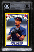 1991 Post David Justice Signed/Auto Card #1 Atlanta Braves BAS/Beckett 197117