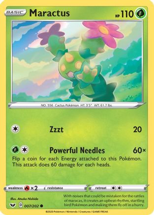 Maractus 007/202 - SWSH01 Sword & Shield Base Set Reverse Holofoil