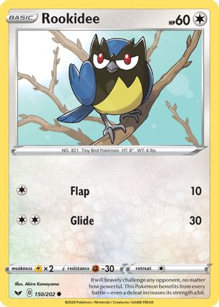 Rookidee 150/202 - SWSH01 Sword & Shield Base Set Reverse Holofoil