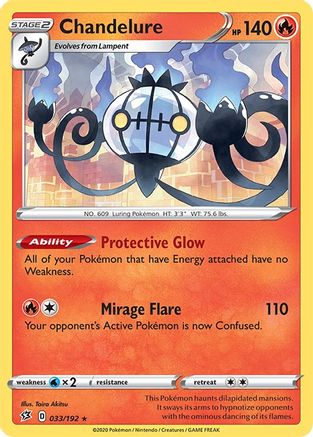 Chandelure 033/192 - SWSH02 Rebel Clash Holofoil