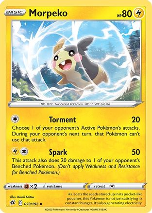 Morpeko 073/192 - SWSH02 Rebel Clash Reverse Holofoil
