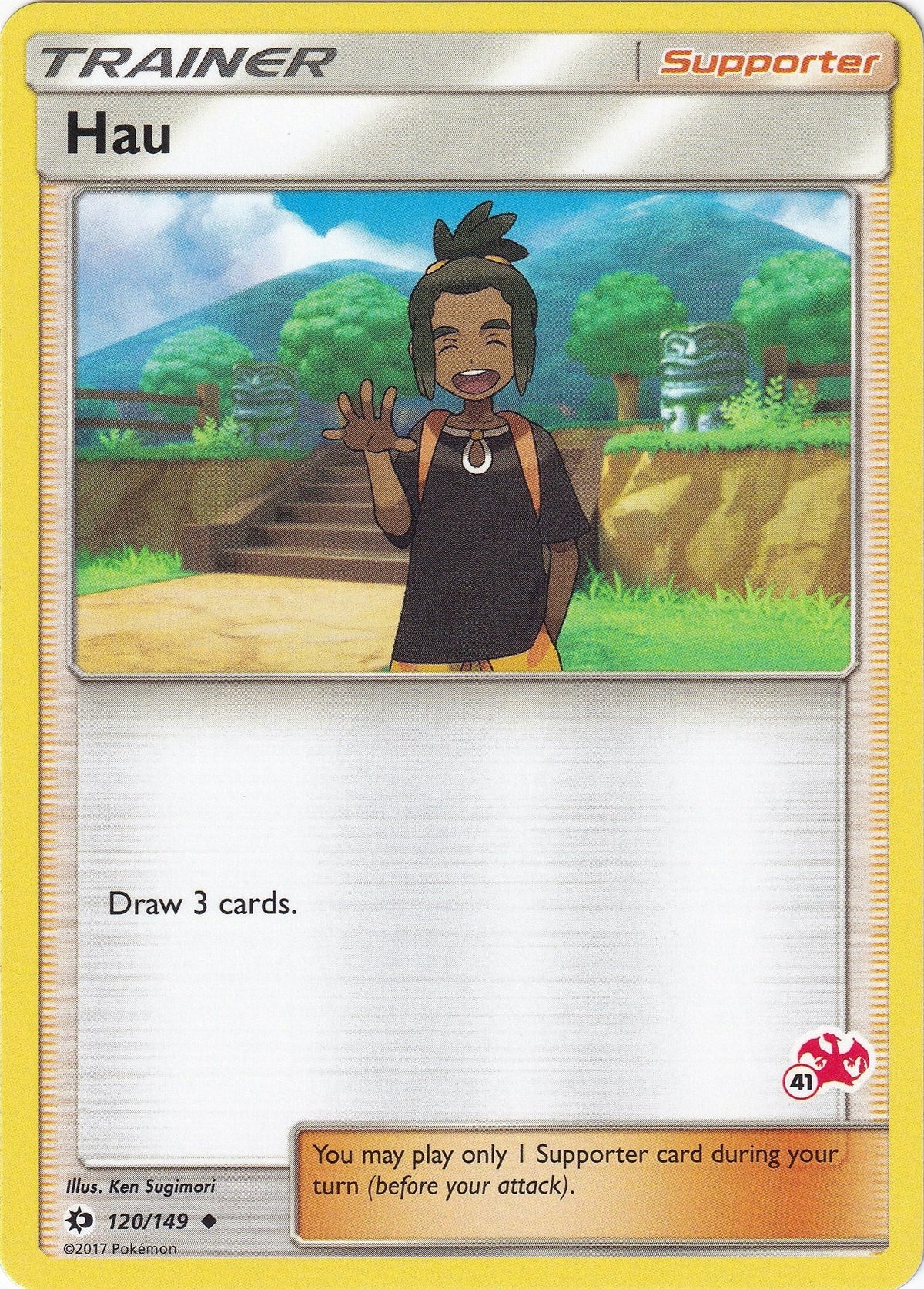 Hau - 120/149 (#41 Charizard Stamped) (120/149) (Battle Academy) (BTA)
