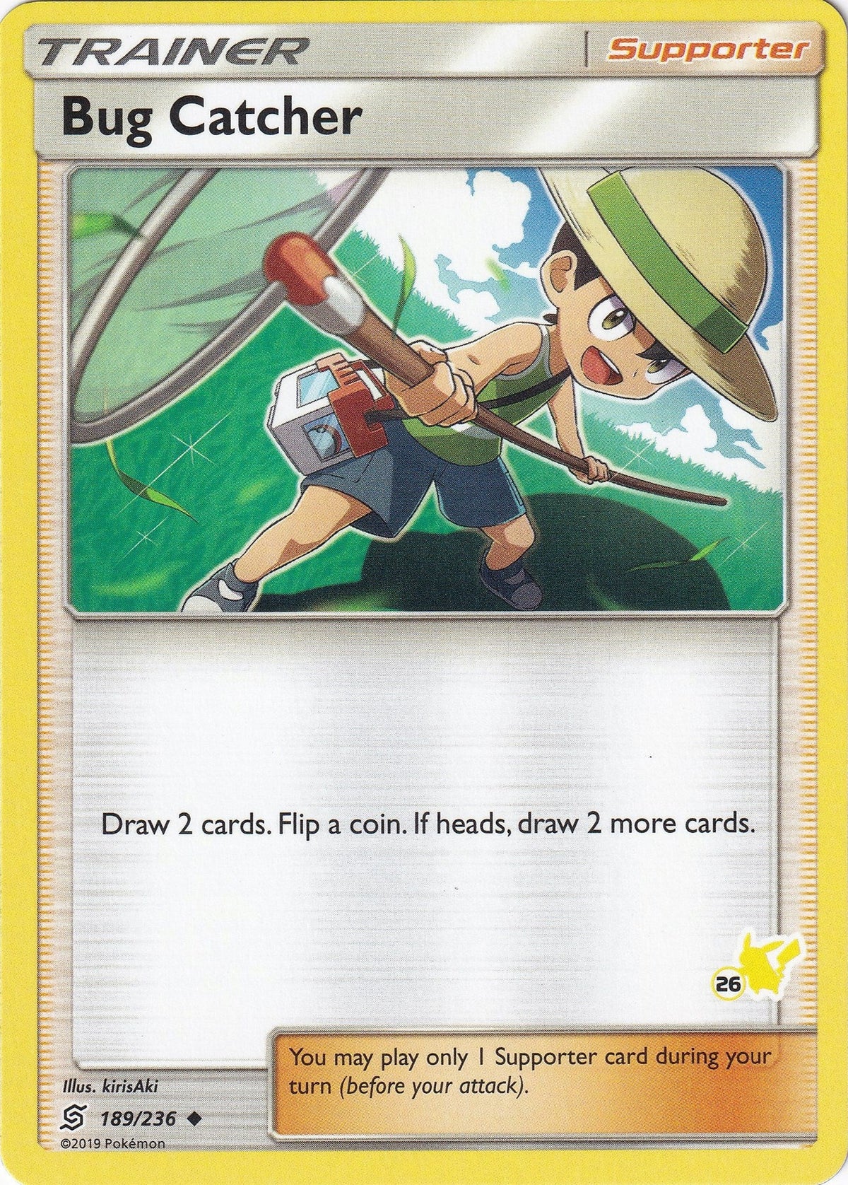 Bug Catcher - 189/236 (#26 Pikachu Stamped) (189/236) (Battle Academy) (BTA)