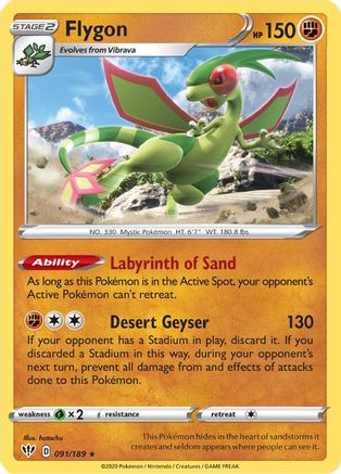 Flygon 091/189 - SWSH03 Darkness Ablaze