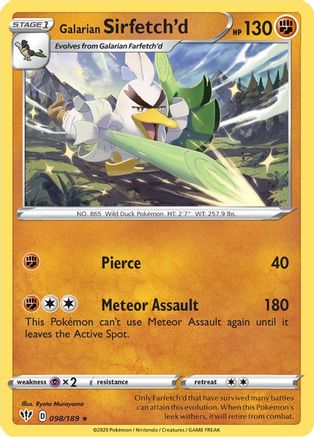 Galarian Sirfetch'd (Cracked Ice holo) 098/189 - Deck Exclusives Holofoil