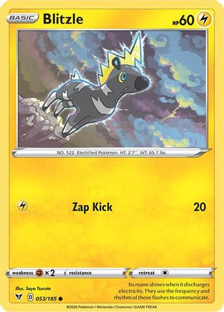 Blitzle 053/185 - SWSH04 Vivid Voltage Reverse Holofoil