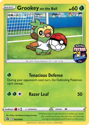 Grookey on the Ball (Pokemon Futsal) 003/005 - Miscellaneous Cards & Products