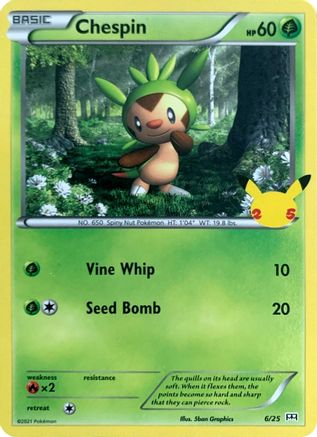 Chespin 006/25 - McDonalds 25th Anniversary Promos