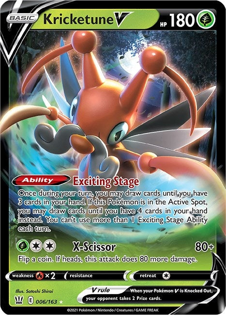 Kricketune V (006/163) (SWSH05: Battle Styles) (SWSH05)