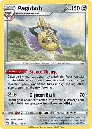 Aegislash 108/163 - SWSH05 Battle Styles Reverse Holofoil