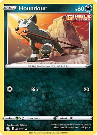Houndour 095/163 - SWSH05 Battle Styles Reverse Holofoil
