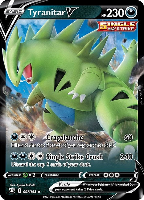 Tyranitar V (097/163) (SWSH05: Battle Styles) (SWSH05)