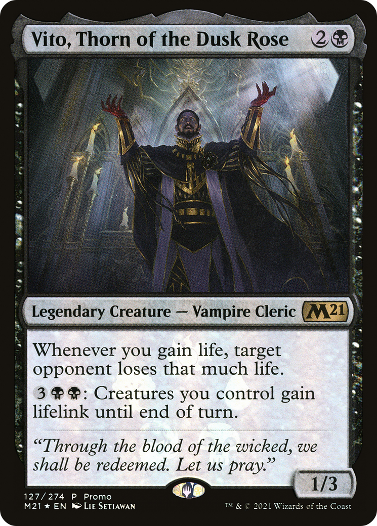 Vito, Thorn of the Dusk Rose (MEDIA-127★) - Core Set 2021 Promos Foil