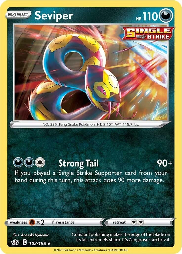 Seviper (102/198) (SWSH06: Chilling Reign) (SWSH06)