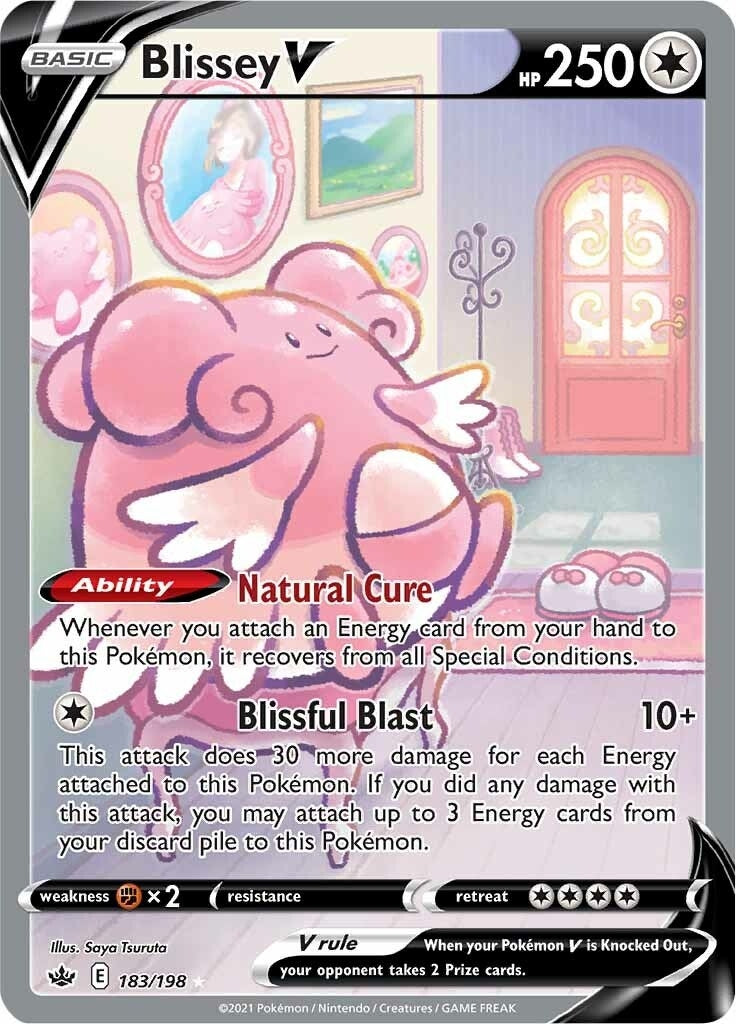 Blissey V (Alternate Full Art) (183/198) (SWSH06: Chilling Reign) (SWSH06)