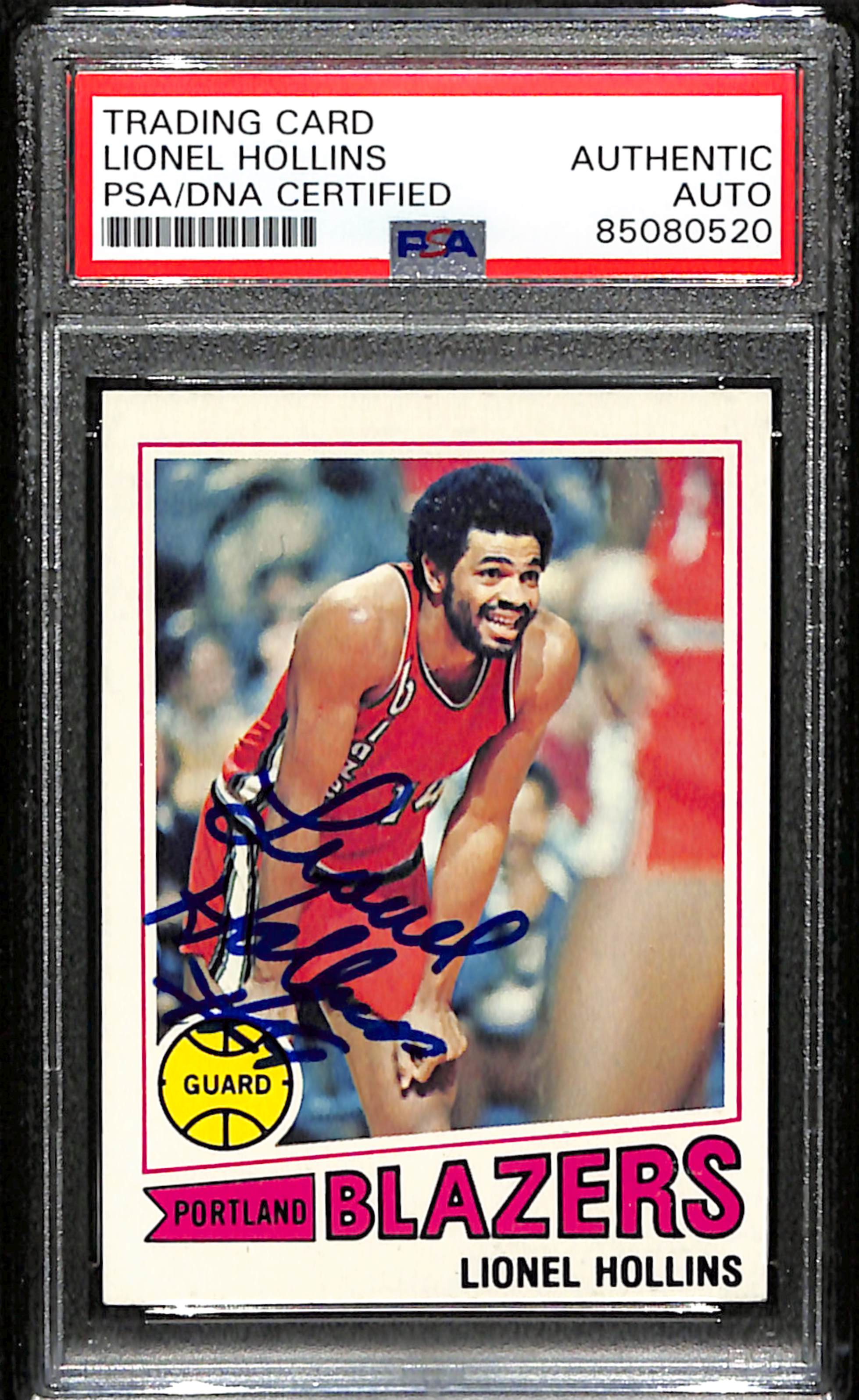 Lionel Hollins Signed 1977 Topps Card #39 Portland Trail Blazers PSA/DNA 185720