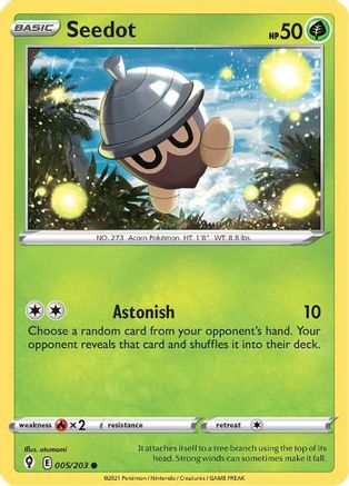 Seedot 005/203 - SWSH07 Evolving Skies Reverse Holofoil