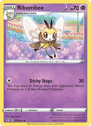 Ribombee 079/203 - SWSH07 Evolving Skies Reverse Holofoil