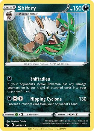 Shiftry 097/203 - SWSH07 Evolving Skies Reverse Holofoil