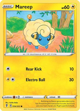 Mareep 054/203 - SWSH07 Evolving Skies