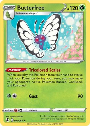 Butterfree 003/264 - SWSH08 Fusion Strike Holofoil
