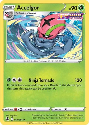 Accelgor 014/264 - SWSH08 Fusion Strike Reverse Holofoil