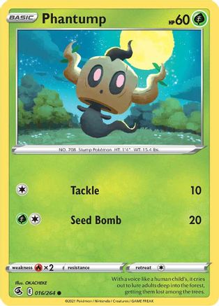 Phantump 016/264 - SWSH08 Fusion Strike Reverse Holofoil