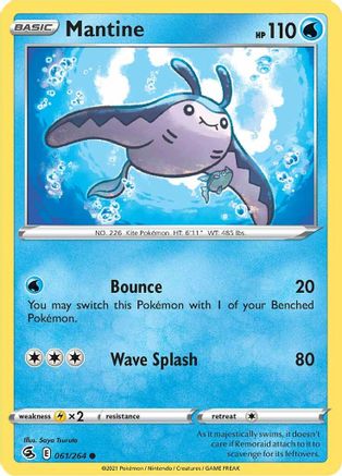 Mantine 061/264 - SWSH08 Fusion Strike Reverse Holofoil