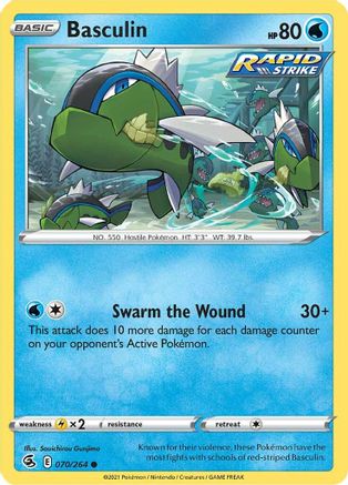 Basculin 070/264 - SWSH08 Fusion Strike Reverse Holofoil