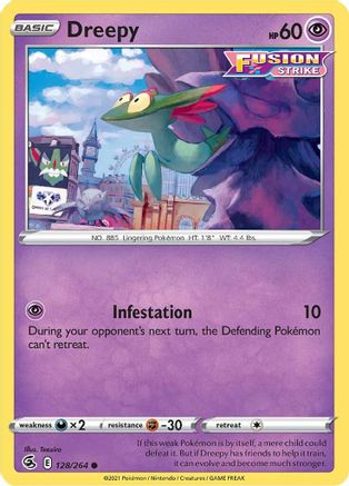 Dreepy 128/264 - SWSH08 Fusion Strike Reverse Holofoil