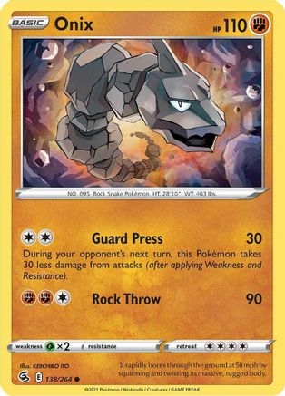 Onix 138/264 - SWSH08 Fusion Strike Reverse Holofoil