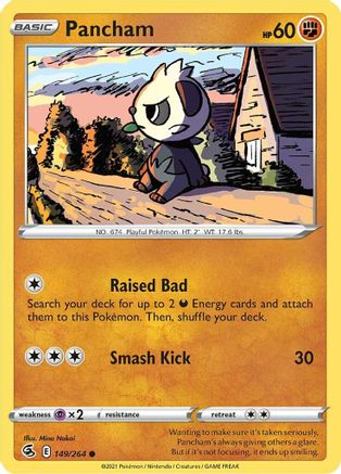 Pancham 149/264 - SWSH08 Fusion Strike Reverse Holofoil