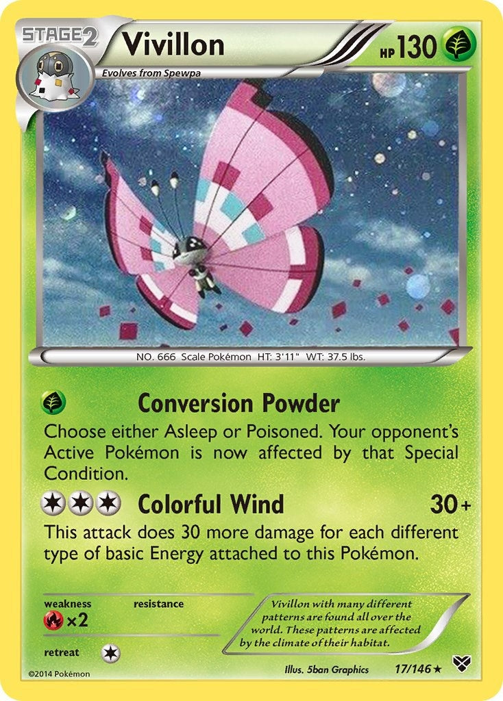 Vivillon - 17/146 (Cosmos Holo) (017/146) (Blister Exclusives) (BLE)